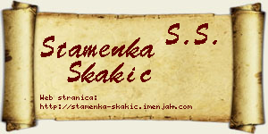 Stamenka Skakić vizit kartica